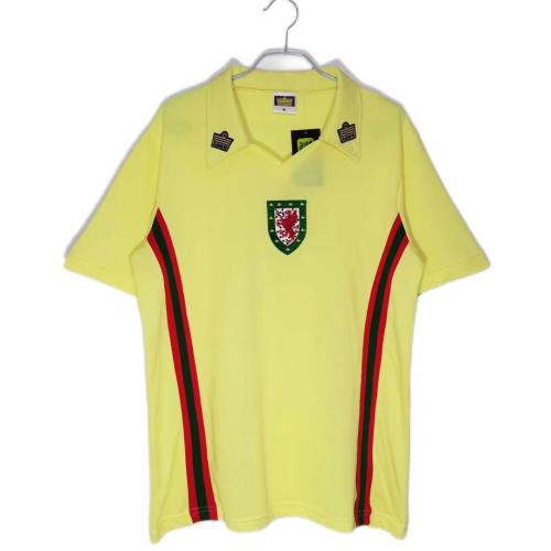 Wales 76/79 Away Yellow Soccer Jersey