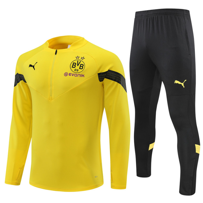 Kids Dortmund 22/23 Tracksuit - Yellow
