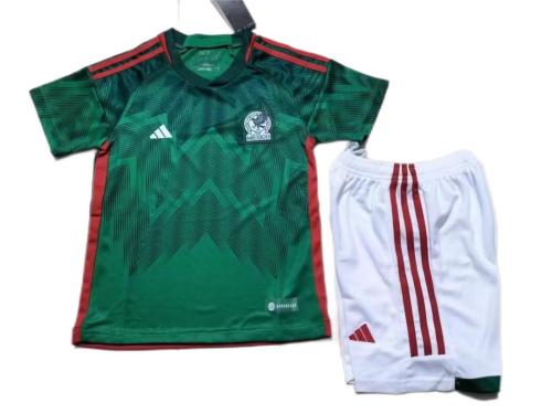 Kids-Mexico 2022 World Cup Home Soccer Jersey