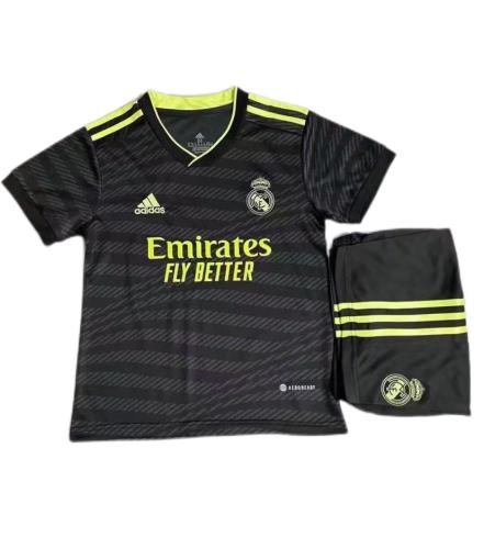 Kids-Real Madrid 22/23 Third Black/Green Soccer Jersey