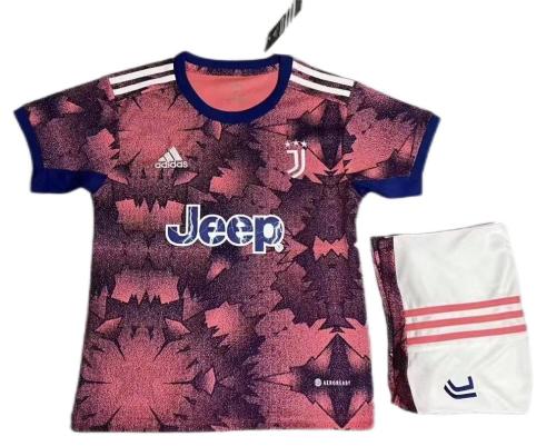 Kids-Juventus 22/23 Third Pink Soccer Jersey
