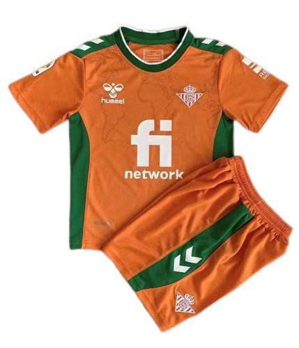 Kids-Real Betis 22/23 Third Orange Soccer Jersey