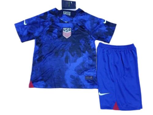 Kids-USA 2022 World Cup Away Dark Blue Soccer Jersey