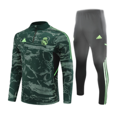 Kids Real Madrid 22/23 Tracksuit - Green