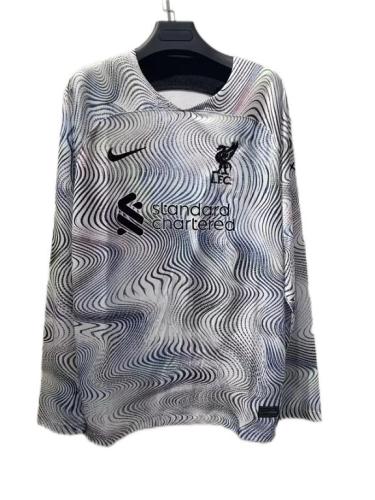 Liverpool 22/23 Away White Long Soccer Jersey