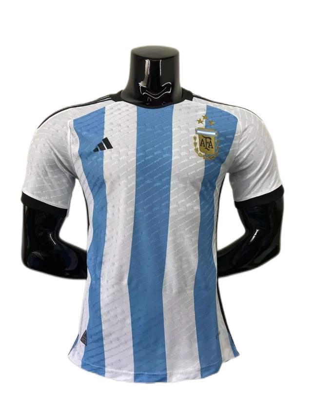 Argentina 2022 Home 3 Star Messi/10 Signed(Player)