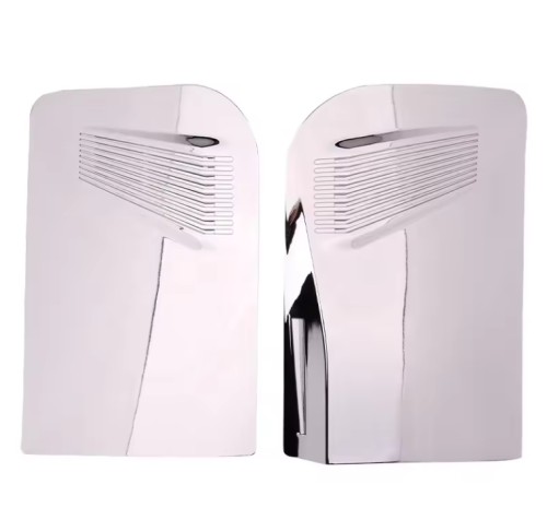 Replacement Mirror Chrome Housing Case Faceplate Cover with Vented Design for PS5 DE System - Silver