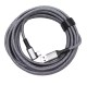 Nylon Braided PC Connect Power Data Extension Charging Cord Virtual Reality Gaming Accessories for Oculus Quest 2 - Grey