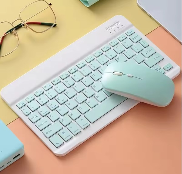 Wireless Keyboard and Mouse Mini Rechargeable Spanish Keyboard With Mouse Russian Keyboard For PC Tablet Phone