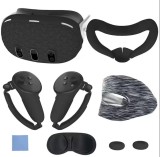 7 Pieces Set Console Controller Case VR Silicone Nose Pad Protective Lens Cover For Meta / Oculus Quest 3 Accessories