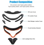 Resilient VR Facial Vent Soft Interface Bracket & Anti-Leakage Light Face Cover Replacement Pad for Oculus Quest 2 7-in-1