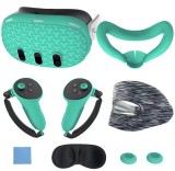 7 Pieces Set Console Controller Case VR Silicone Nose Pad Protective Lens Cover For Meta / Oculus Quest 3 Accessories