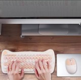2.4G Wireless Keyboard Mouse Set Portable Cute Mini Keyboard 2400 DPI Optical Mouse Mute Keyboard for Android PC Desktop Laptop