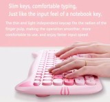 2.4G Wireless Keyboard Mouse Set Portable Cute Mini Keyboard 2400 DPI Optical Mouse Mute Keyboard for Android PC Desktop Laptop