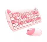 2.4G Wireless Keyboard Mouse Set Portable Cute Mini Keyboard 2400 DPI Optical Mouse Mute Keyboard for Android PC Desktop Laptop