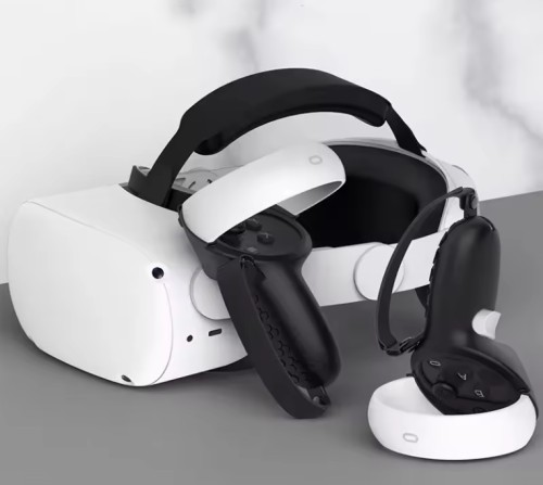High Quality Custom Silicone Vr Game Headset All In One Knuckle Touch Handle Grip Cover For Oculus Quest 2