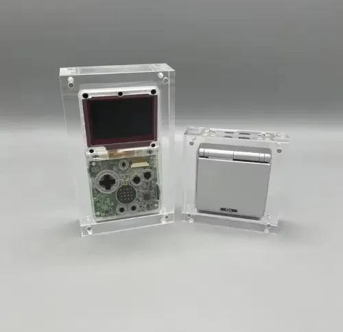 High transparency acrylic magnetic cover console storage box for Game boy advanced SP GBASP