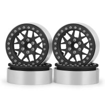 4pcs 1/10 Rock Crawler Axial SCX10 TRX4 Wraith 90018 Metal Aluminum Alloy 2.2 Beadlock Wheel Rim for Traxxas TRX4
