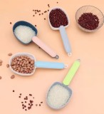 Multi Functions Small Animals Dog Cat Hamster Rabbit Shovel Food Pets Measuring Long Handle with Clip Feeding Spoon