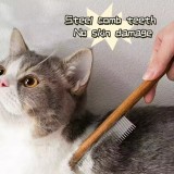 Wooden handle pet hair remover - reusable for cat and dog hair Pet Hair Removal Comb Brush