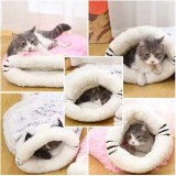 New Design Cat Plush Sleeping Dog Cat Stuffed Home Decoration Breathing Pet sleeping bag warm Pet Cats bed