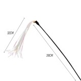Wholesale Pet products Colorful ringing paper cat ticker with a ringing bell cat toy feather silver cat stick toys