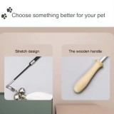 Wholesale Pet Rod Retractable Solid Wood Telescopic Rod Feathers Interactive Cat toys Teasing stick toys Cat Supplies