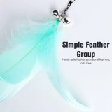 Wholesale Pet Rod Retractable Solid Wood Telescopic Rod Feathers Interactive Cat toys Teasing stick toys Cat Supplies