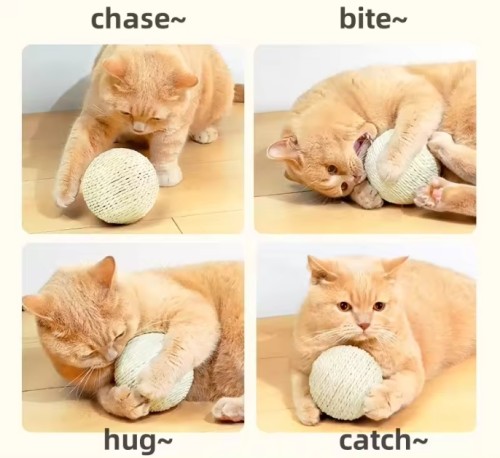 Cat Claw Hand Wrapped Sword Rope Pet Supplies Cat play Large sisal ball toys Cat claw toy