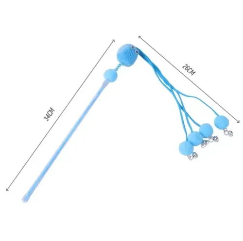 New design new fashion Big eyes Cat Training artefact Casual Fairy stick with bell Interactive Teaser Cats Wand Toys