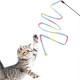 Pet cat toy double sided printed ribbon rainbow cloth tease cat stick