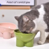 Manufacturer wholesale green pink yellow Pet dog cat bowl stable indoor cats Food and water bowls
