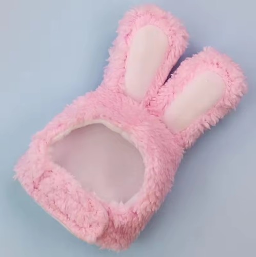 Winter Fashion Cute cat Rabbit ears Head with pet rabbit hat decoration kitten puppy plush rabbit cat hat pet supplies