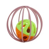 Wholesale sales in factories Funny mouse Rainbow balls Ping Pong Bell cage interactive cat puzzle chew Toy Ball