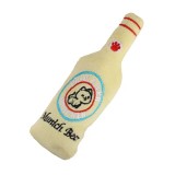 Funny new design plush beer bottles bite resistant squeaky cat plush toys Pet stuffed toys with catnip