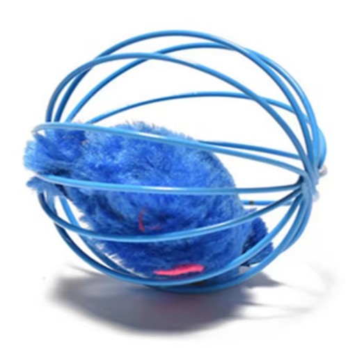Wholesale sales in factories Funny mouse Rainbow balls Ping Pong Bell cage interactive cat puzzle chew Toy Ball