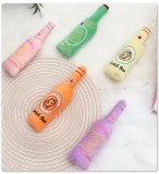 Funny new design plush beer bottles bite resistant squeaky cat plush toys Pet stuffed toys with catnip