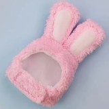 Winter Fashion Cute cat Rabbit ears Head with pet rabbit hat decoration kitten puppy plush rabbit cat hat pet supplies