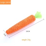 Hand-woven pet carrot shaped tooth cleaning molar knot rope cat scratching supplies cats chew play toys