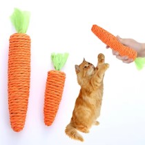 Hand-woven pet carrot shaped tooth cleaning molar knot rope cat scratching supplies cats chew play toys