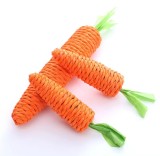 Hand-woven pet carrot shaped tooth cleaning molar knot rope cat scratching supplies cats chew play toys