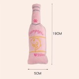 Funny new design plush beer bottles bite resistant squeaky cat plush toys Pet stuffed toys with catnip