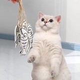 Interactive Fish Shape Stuffed Catnip Cat Toy Teeth Cleaning Funny Cotton Fish Plush Catnip Toys for Cat