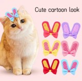 Cute Pet Rabbit Ear Shape Hair Bowknot for Cat and Dog Puppy Hair Clips Dog Cat Pet Hair Accessories
