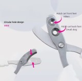 New Product Professional Stainless Steel Grooming Tool Dog Cat Nail Clippers Double holes Anti-Bleeding Pet Nail