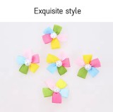 Wholesale Flower Pet Hair Clips Fashion Kitten Puppy Grooming Hair Accessories Ornament Hair Clips with Pearl