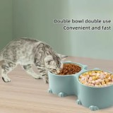 Pet Bowl Nonskid Double Water and Food Bowls Cute Design Cats Feeder Feeding Bowl Kitten Supplies