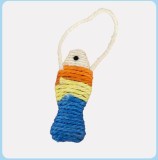 Wholesale pet chew molar clean teeth toys Sisal fish scratch resistant fish shape cat claw cat toy Interactive Toys For Cat