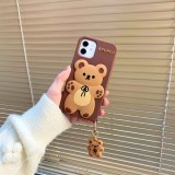 Bow little bear case for iphone14 carton protective cover