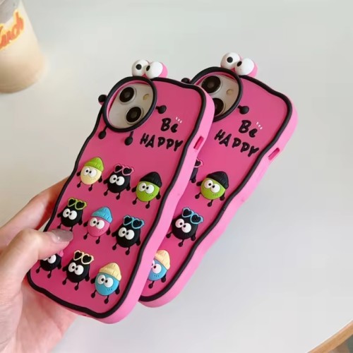 Cute Cartoon cellphone Case For iPhone Soft TPU Shockproof Back Cover